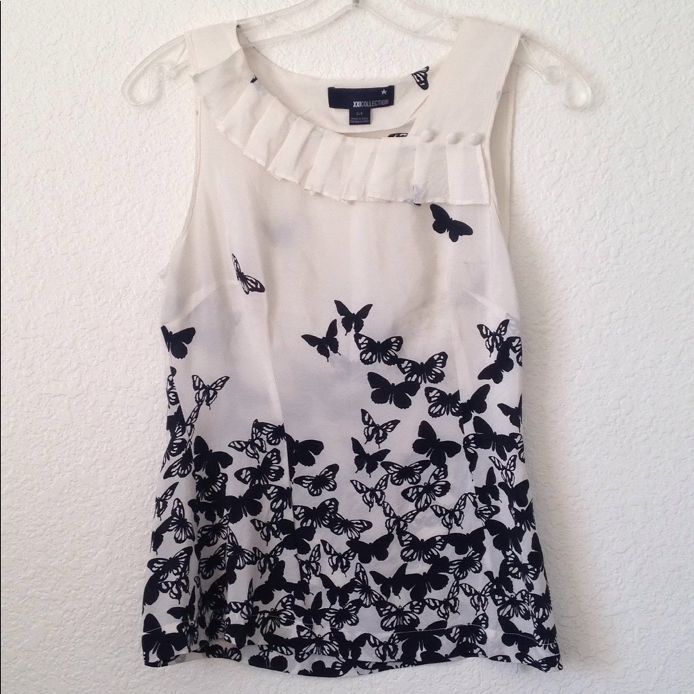 FINAL MARKDOWN XXI Collection Butterfly Silk Top sp
